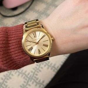 Gold womens michael kors watch